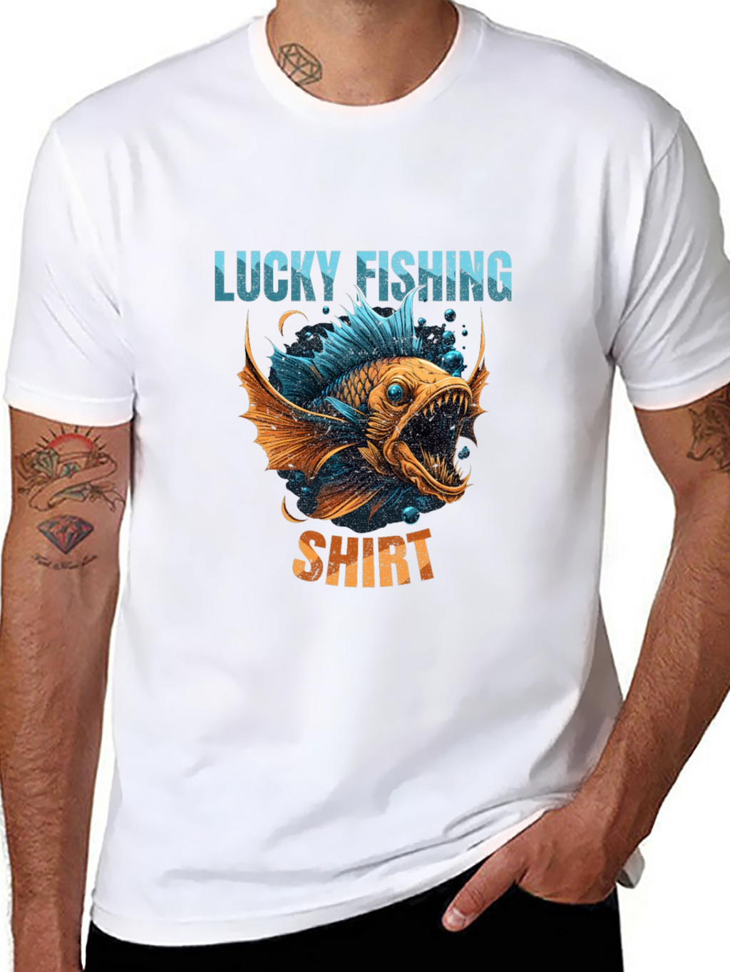 Lucky Fishing Shirt - Graphic Tee