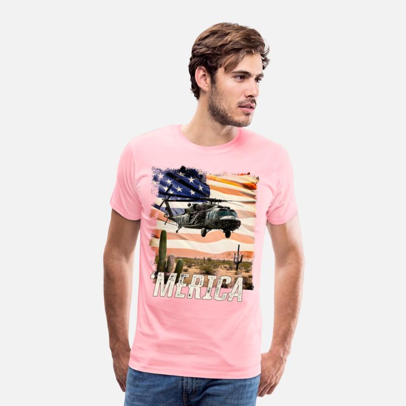 Merica Black Hawk Proud Army Navy Soldier Veteran