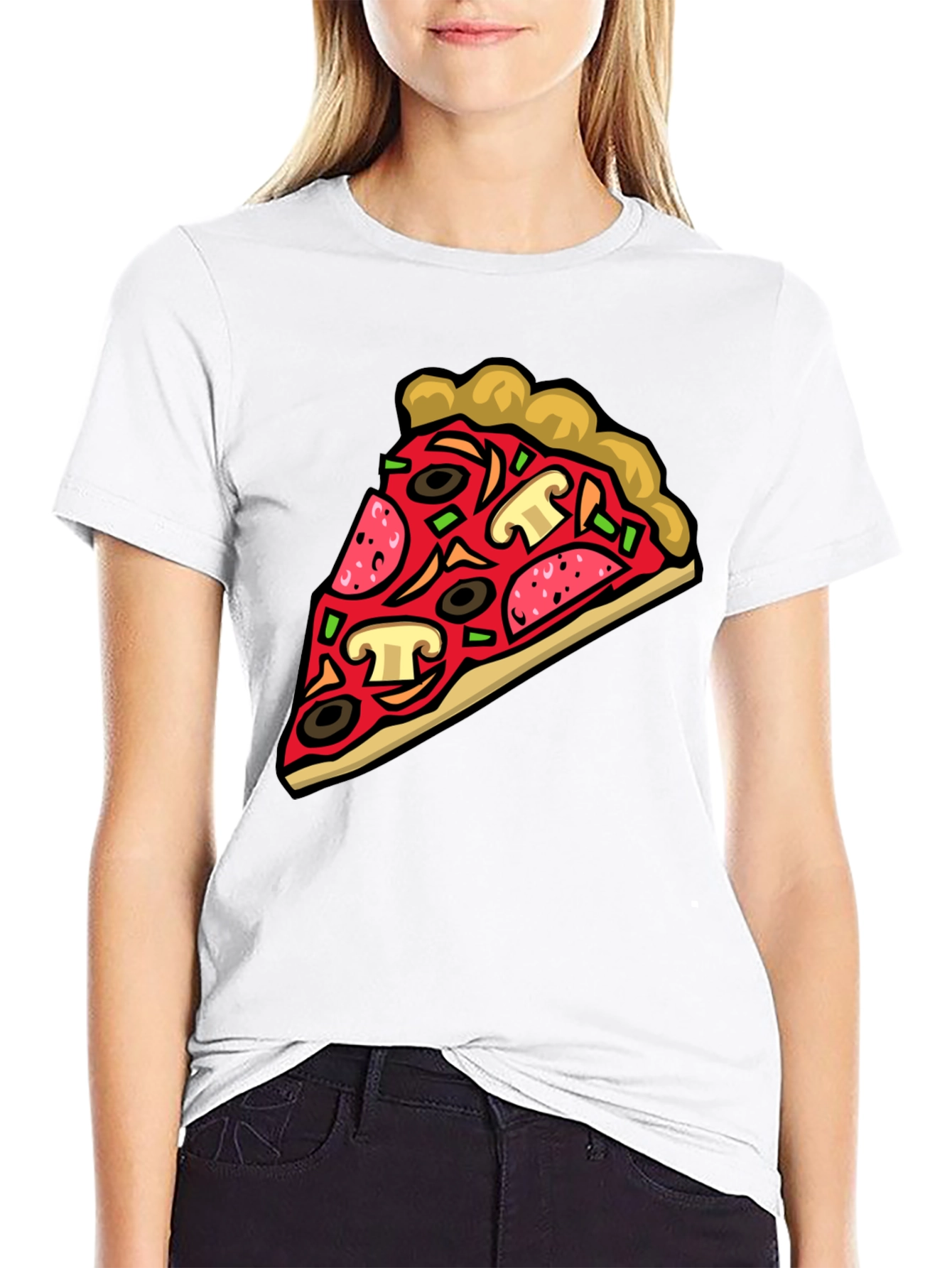 Pizza Slice Graphic Tee - Foodie Fashion
