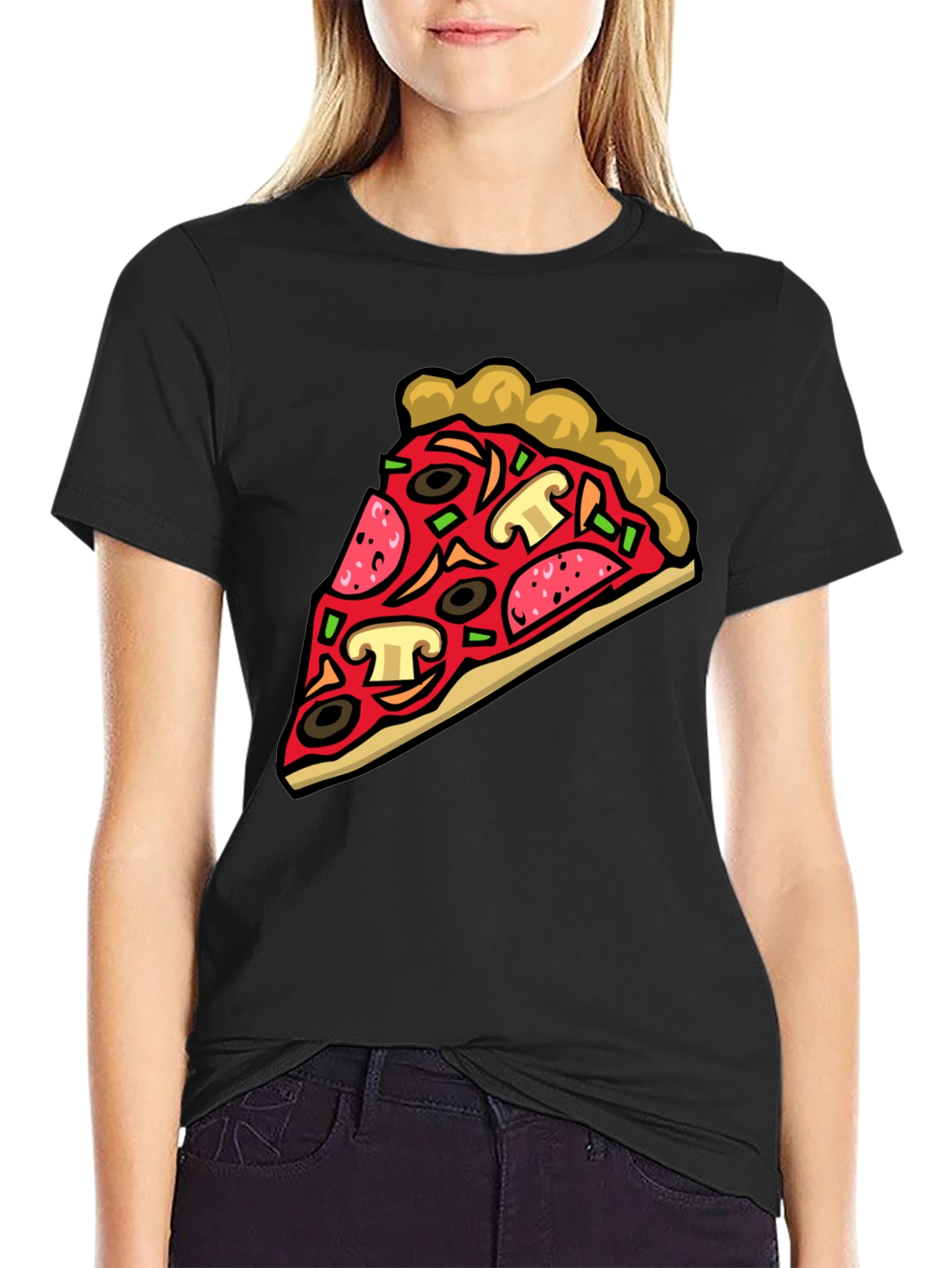 Pizza Slice Graphic Tee - Foodie Fashion