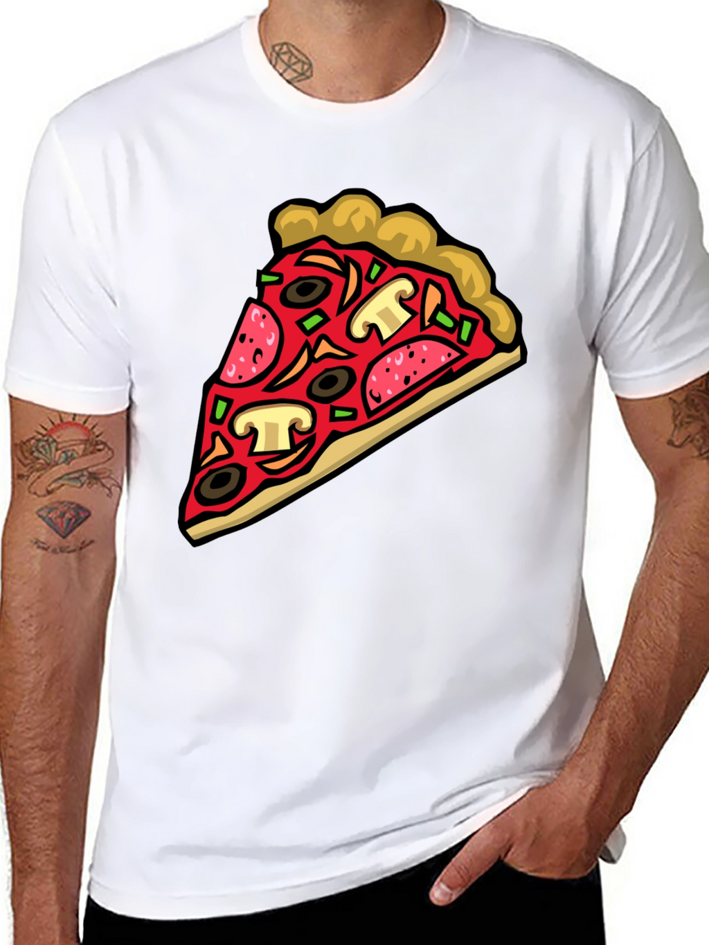 Pizza Slice Graphic Tee - Foodie Fashion