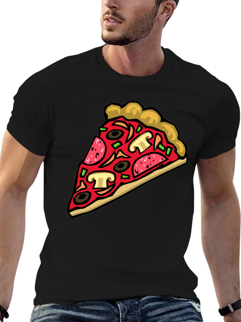 Pizza Slice Graphic Tee - Foodie Fashion