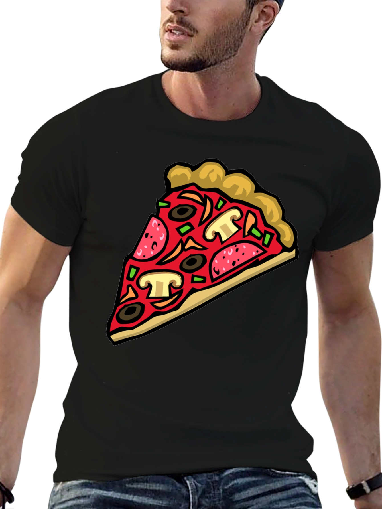 Pizza Slice Graphic Tee - Foodie Fashion