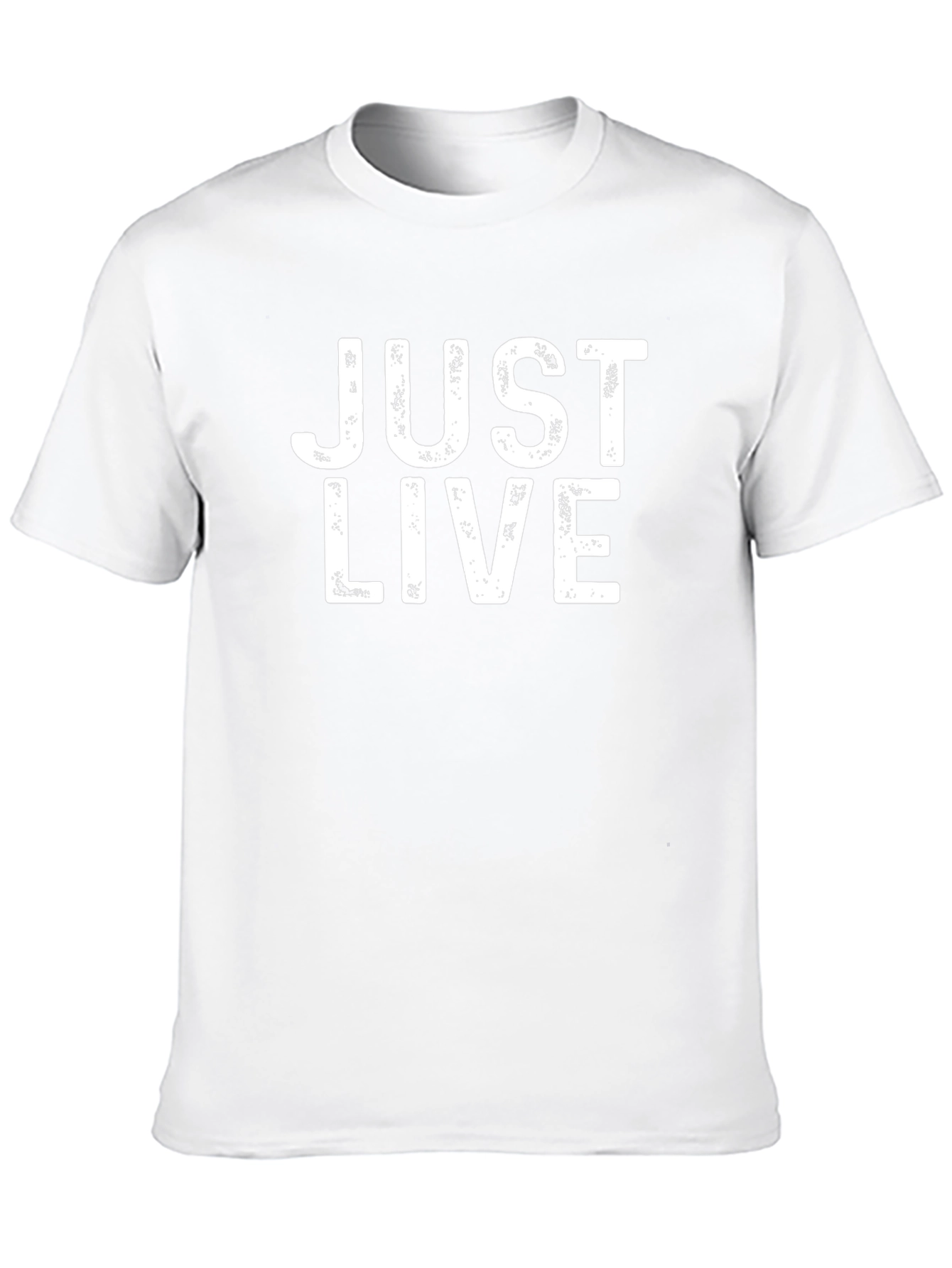 Just Live Graphic Tee - Black Cotton T-Shirt