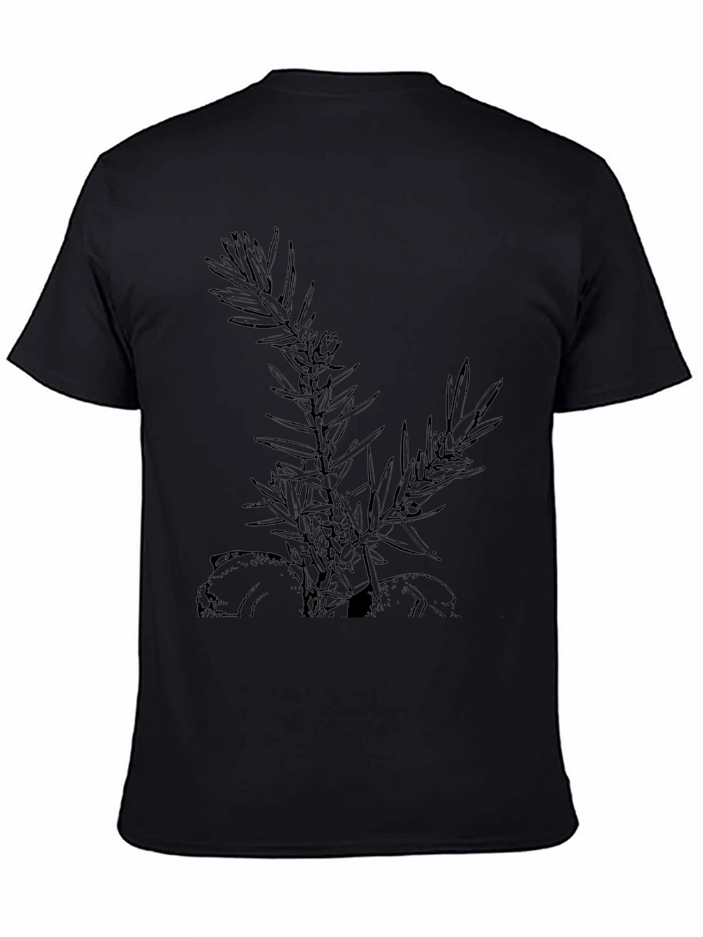 Botanical Graphic Black T-Shirt
