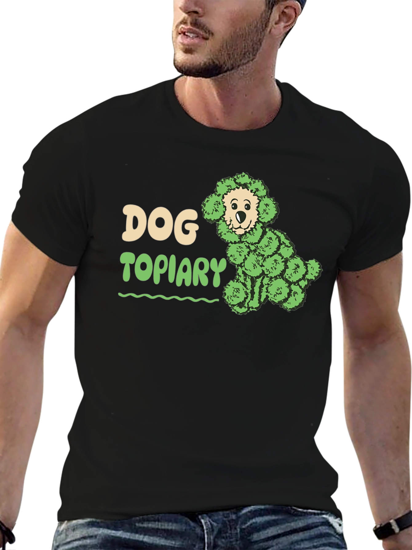 Dog Topiary T-Shirt - Unique Plant Dog Design