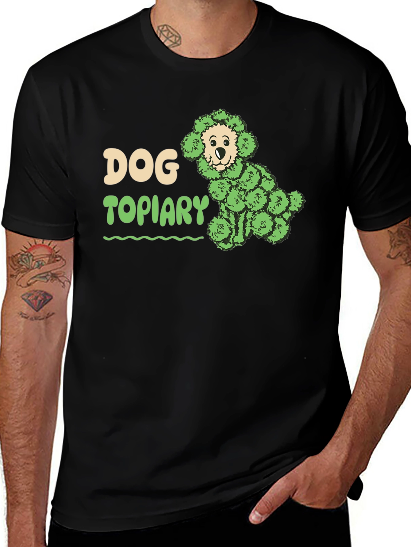 Dog Topiary T-Shirt - Unique Plant Dog Design