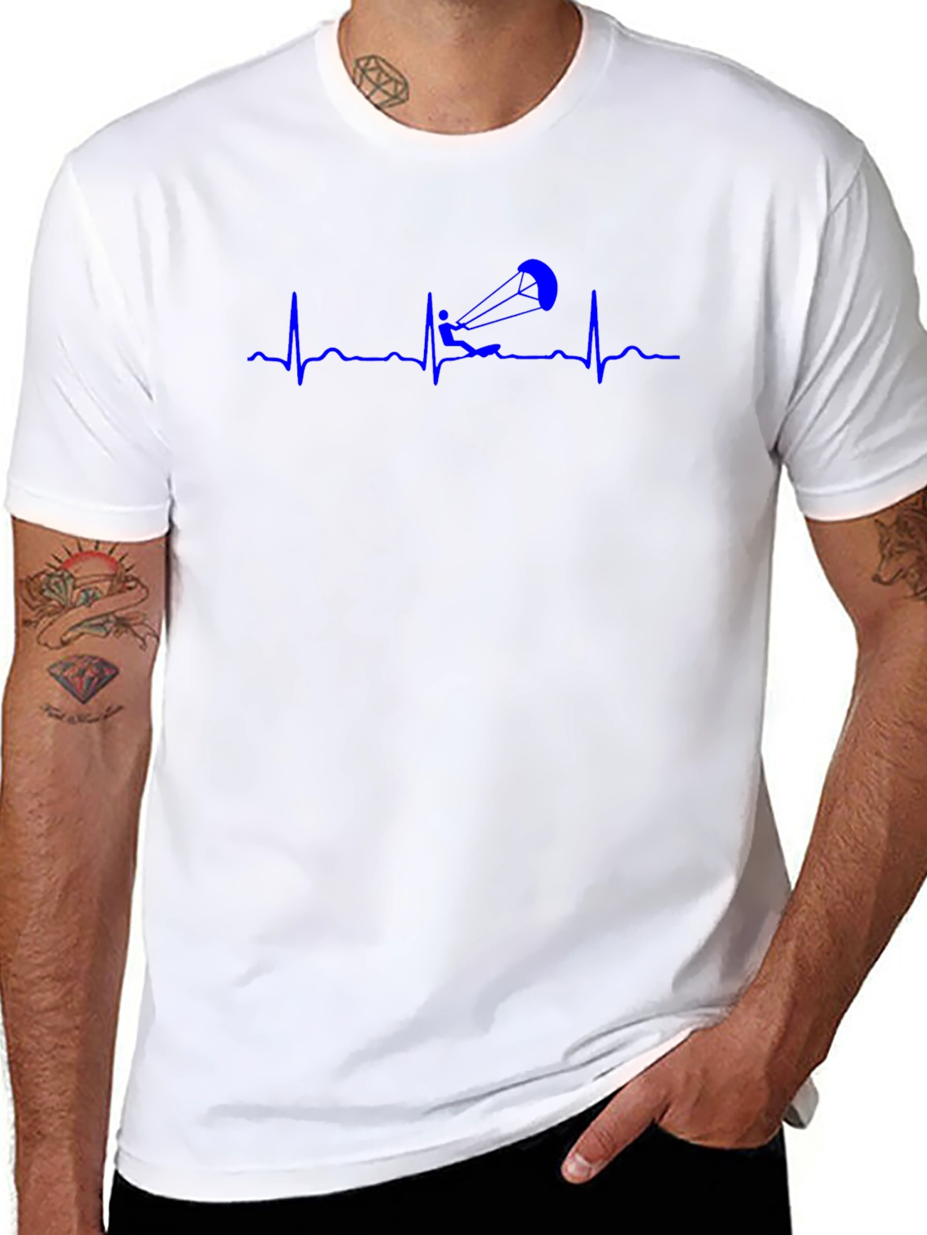 Kitesurfing Heartbeat T-Shirt