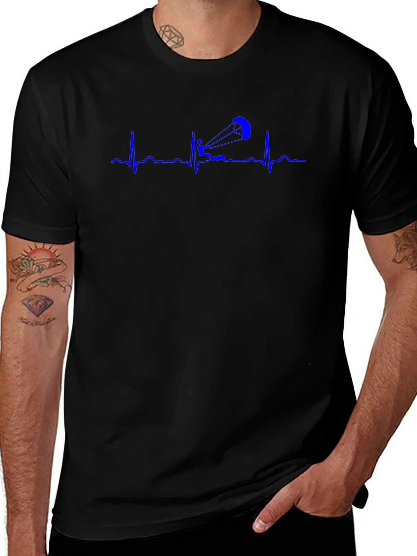 Kitesurfing Heartbeat T-Shirt