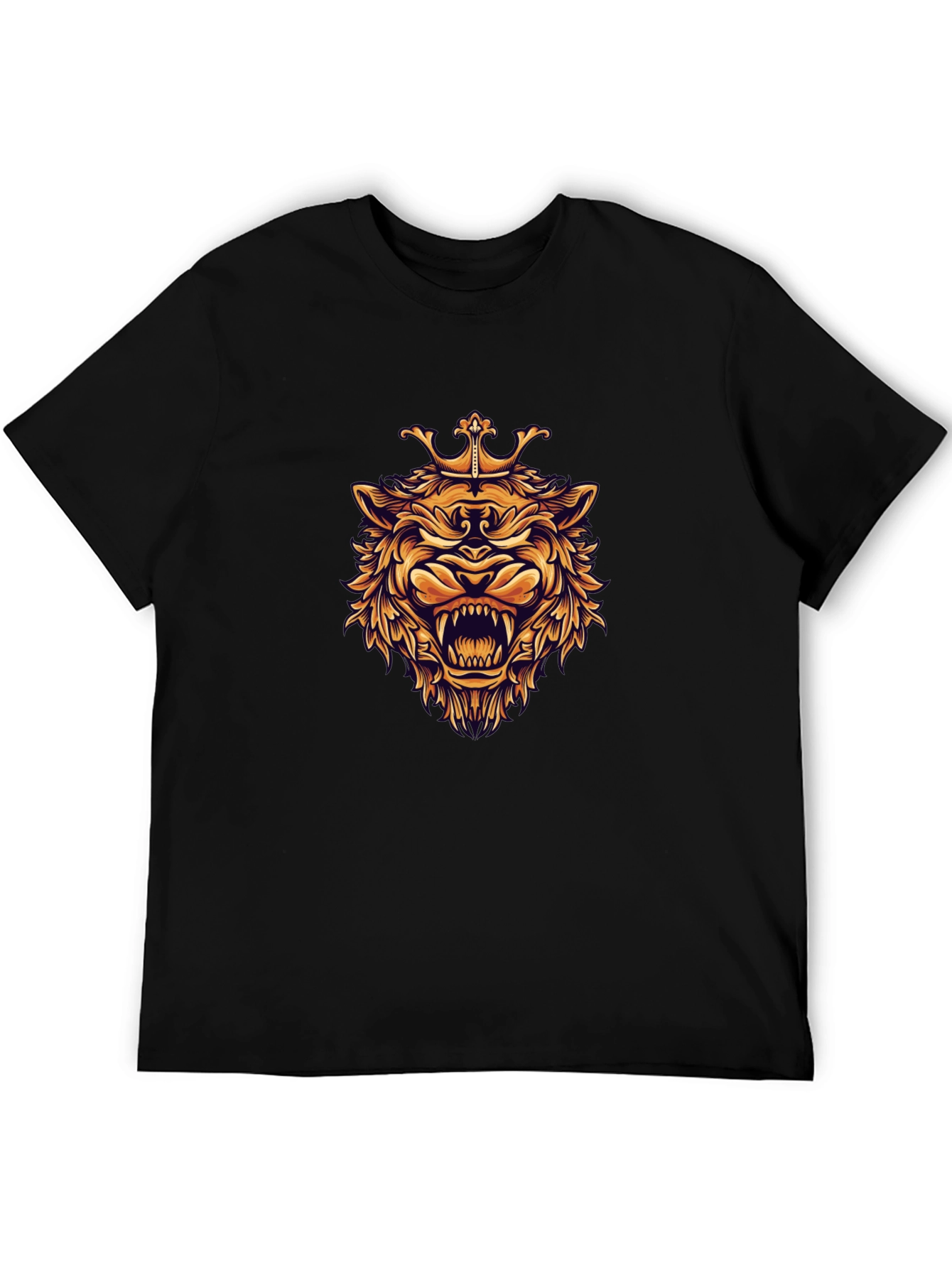 King Lion Graphic Black T-Shirt
