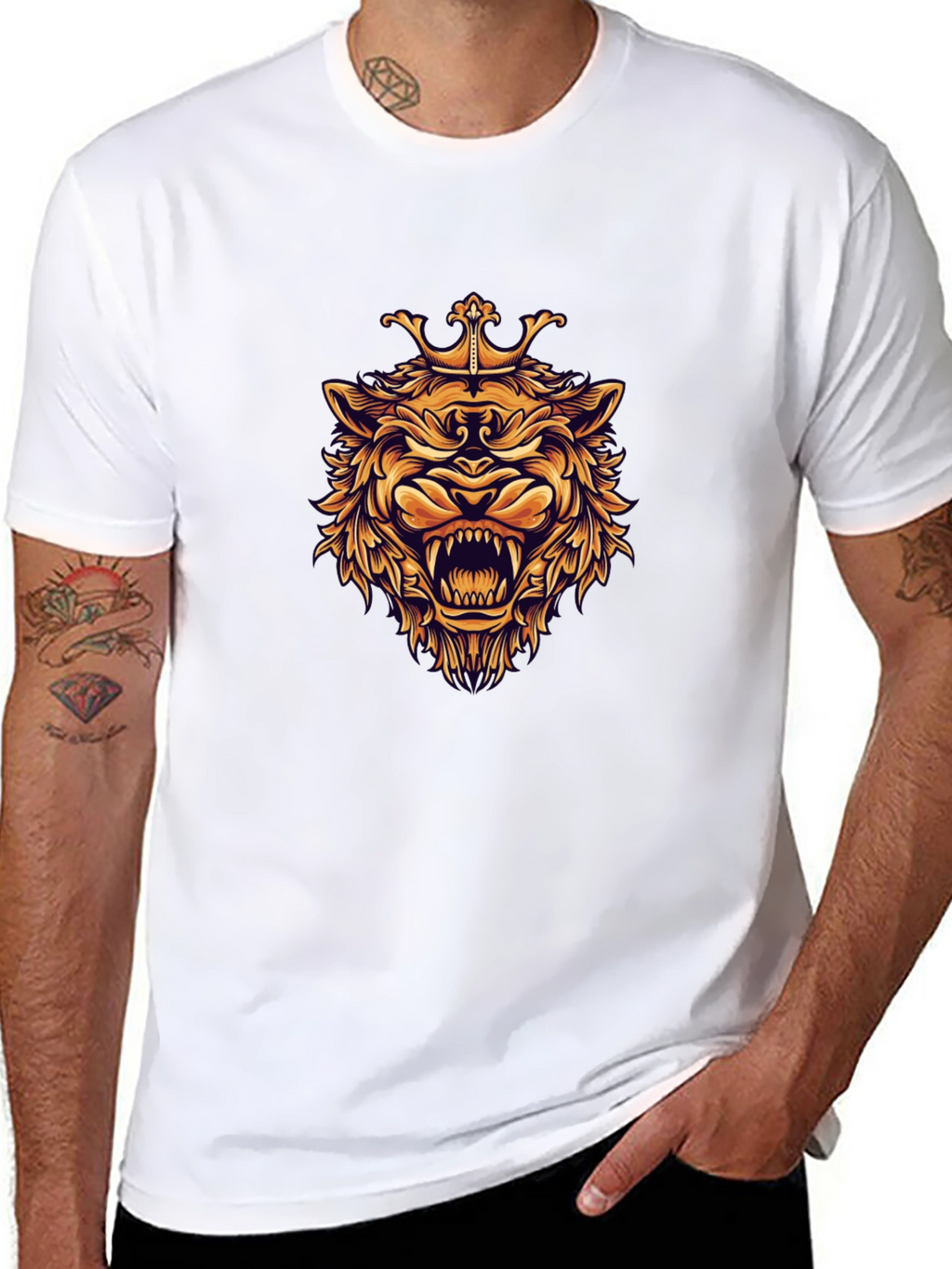 King Lion Graphic Black T-Shirt