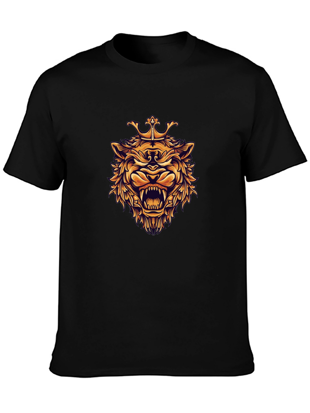 King Lion Graphic Black T-Shirt