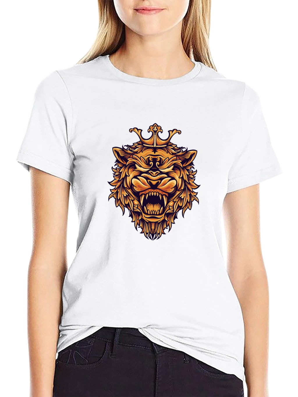 King Lion Graphic Black T-Shirt