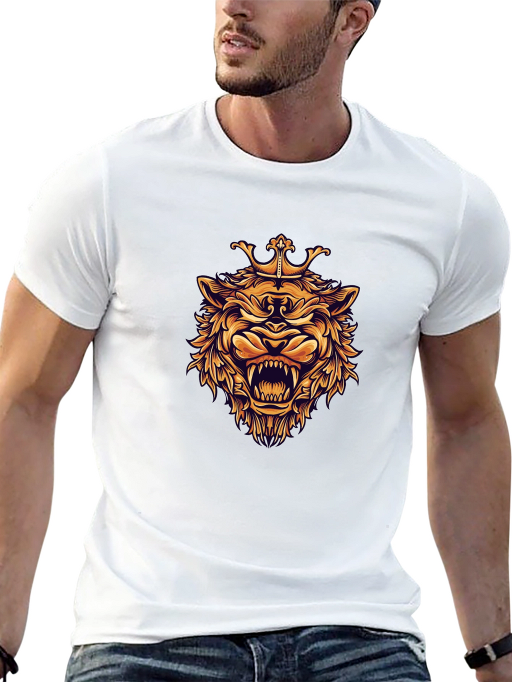 King Lion Graphic Black T-Shirt