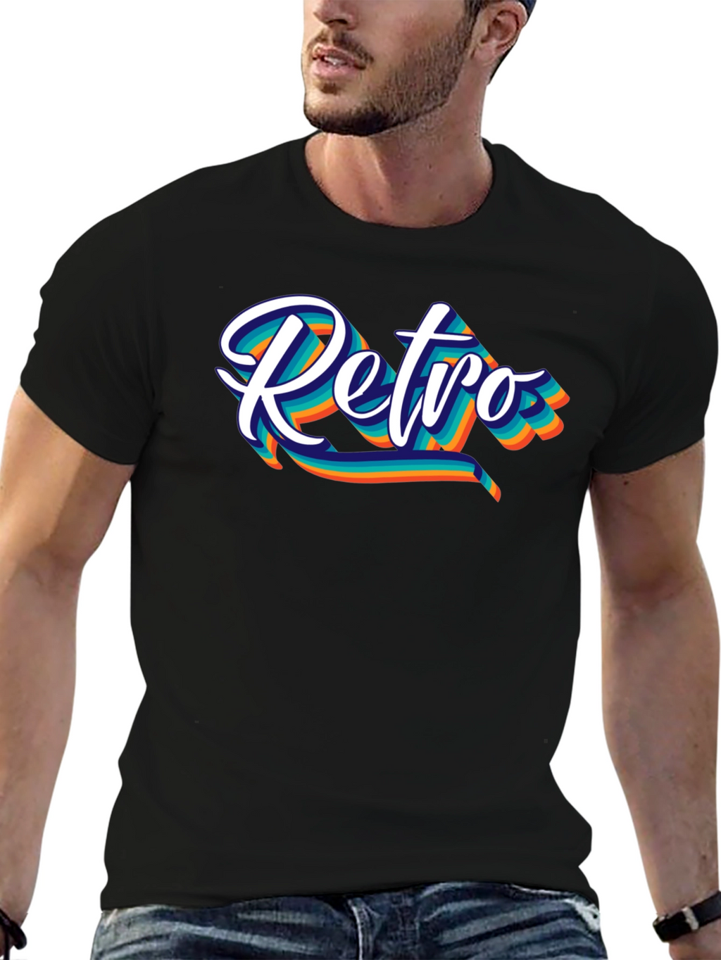 Retro Graphic Black T-Shirt