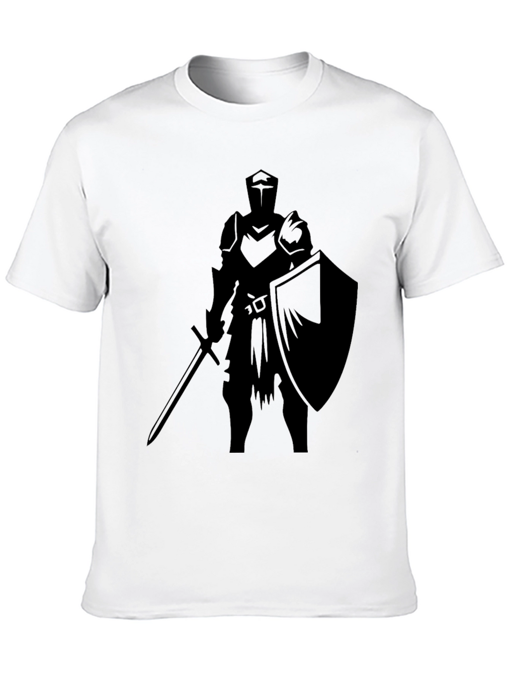 Knight Warrior Graphic Black T-Shirt