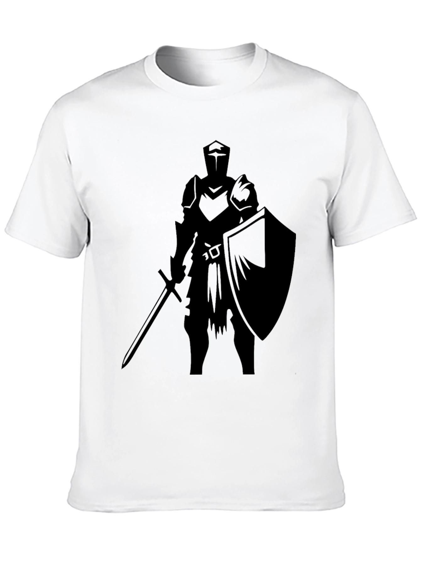 Knight Warrior Graphic Black T-Shirt