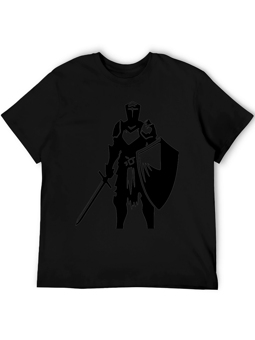 Knight Warrior Graphic Black T-Shirt