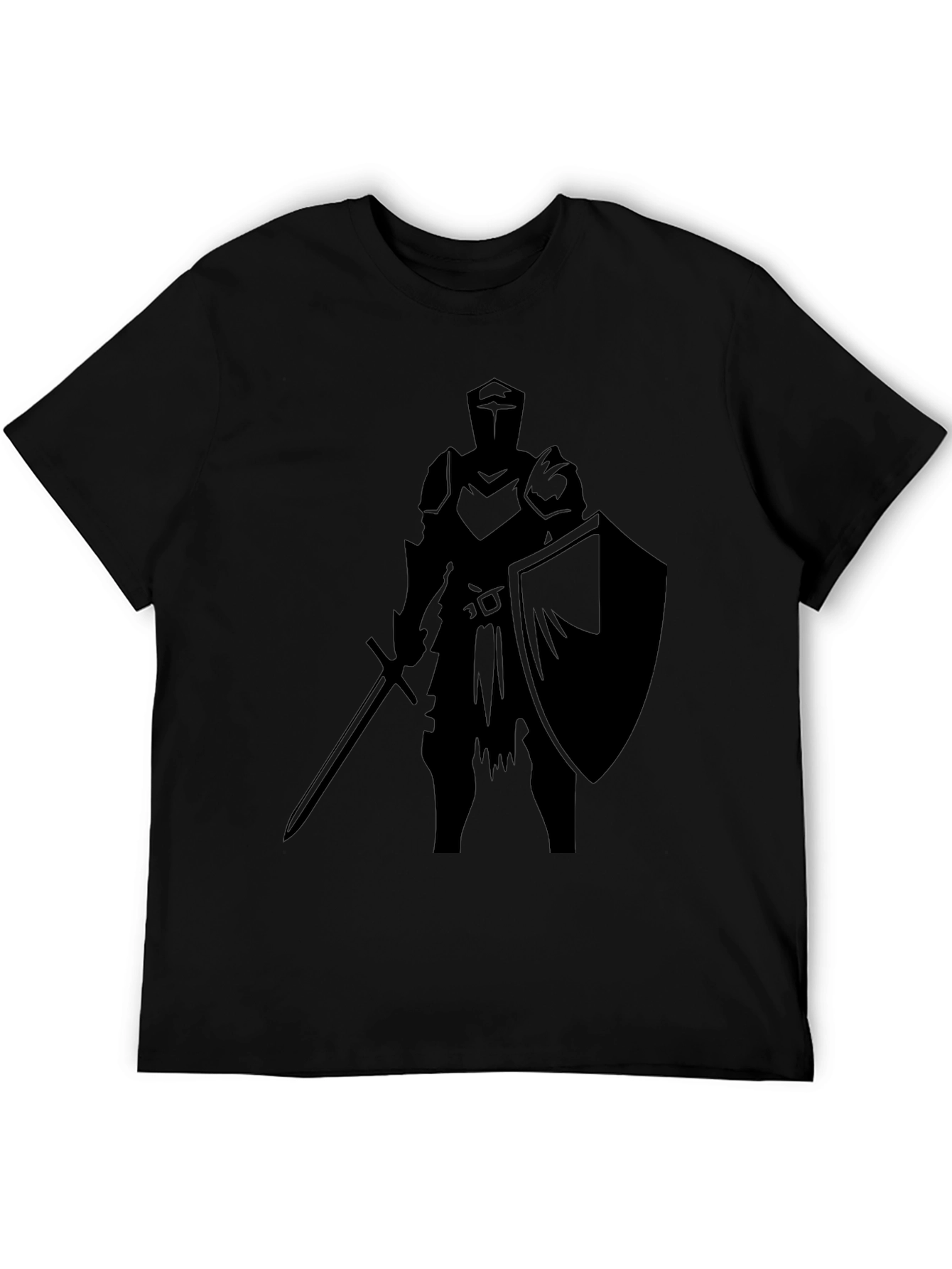 Knight Warrior Graphic Black T-Shirt