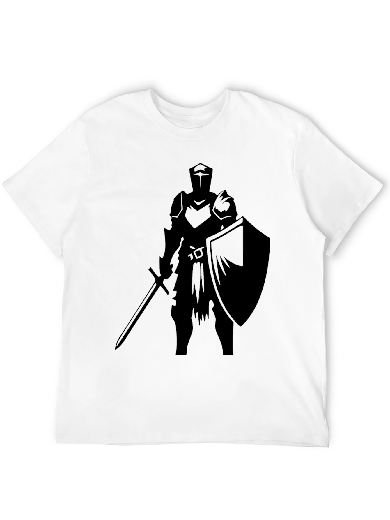 Knight Warrior Graphic Black T-Shirt