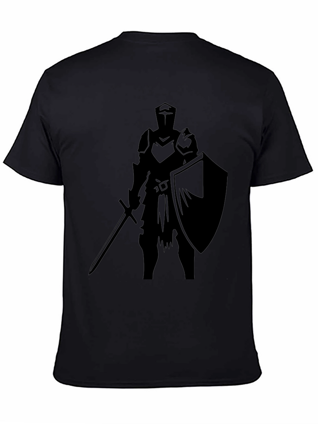 Knight Warrior Graphic Black T-Shirt