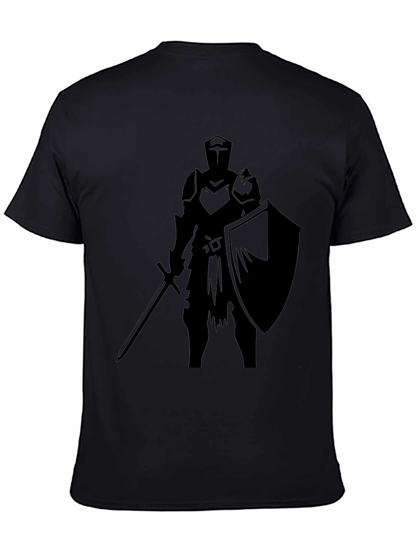 Knight Warrior Graphic Black T-Shirt