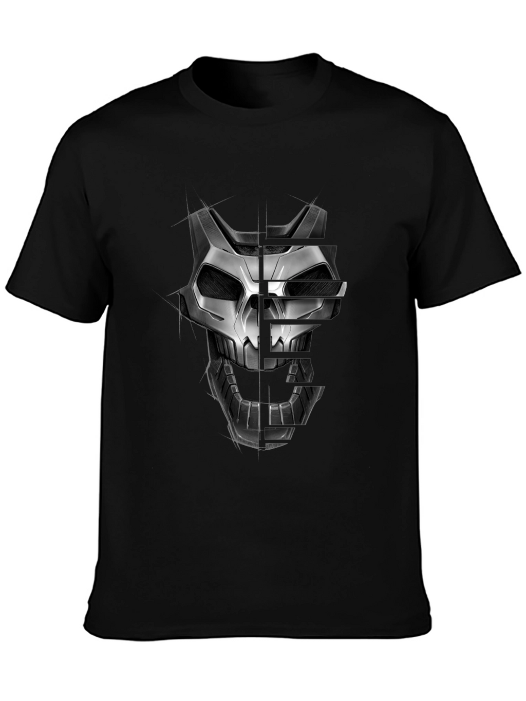 Techwear Skull Graphic T-Shirt