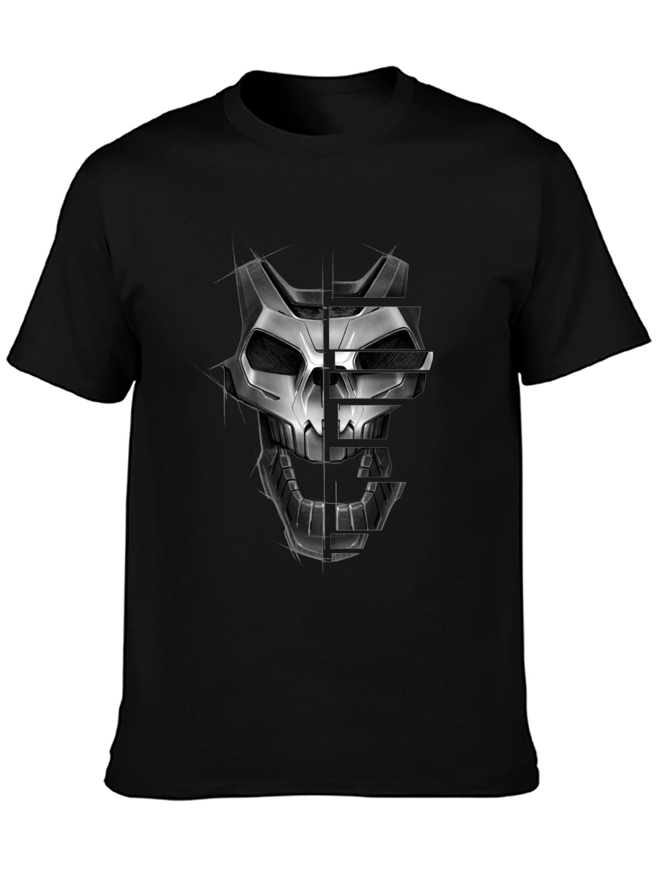 Techwear Skull Graphic T-Shirt