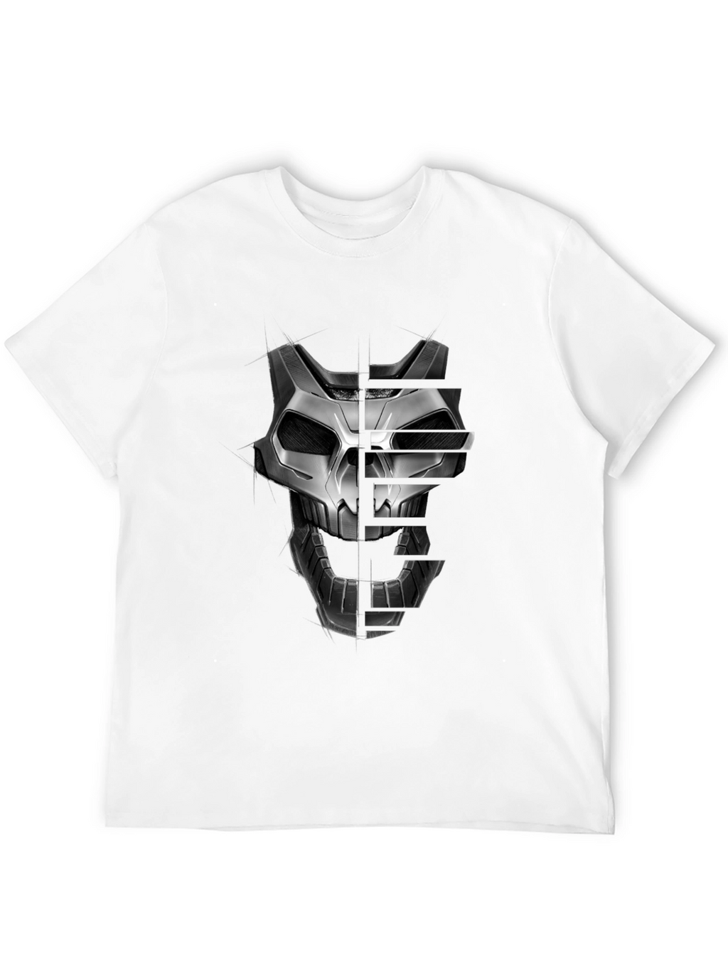 Techwear Skull Graphic T-Shirt