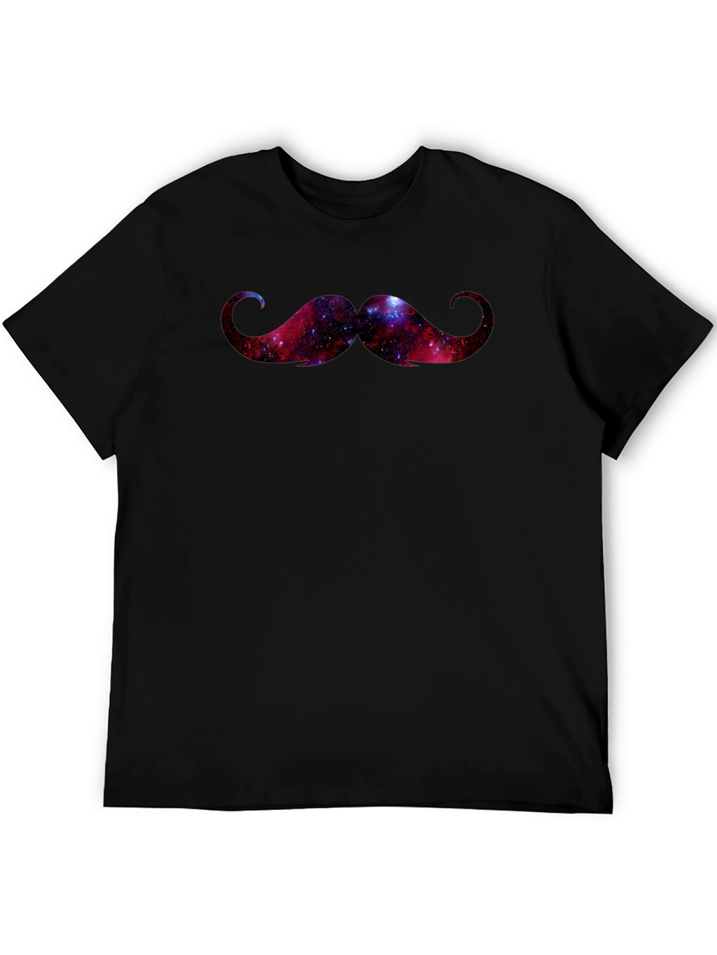 Cosmic Galaxy Mustache Graphic Tee