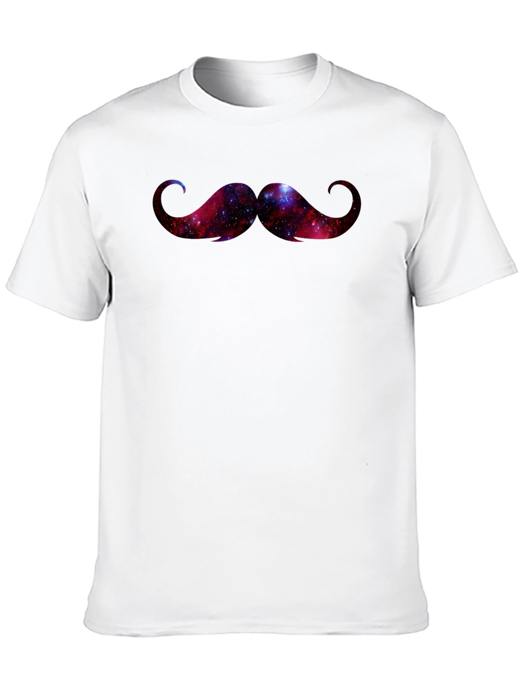 Cosmic Galaxy Mustache Graphic Tee