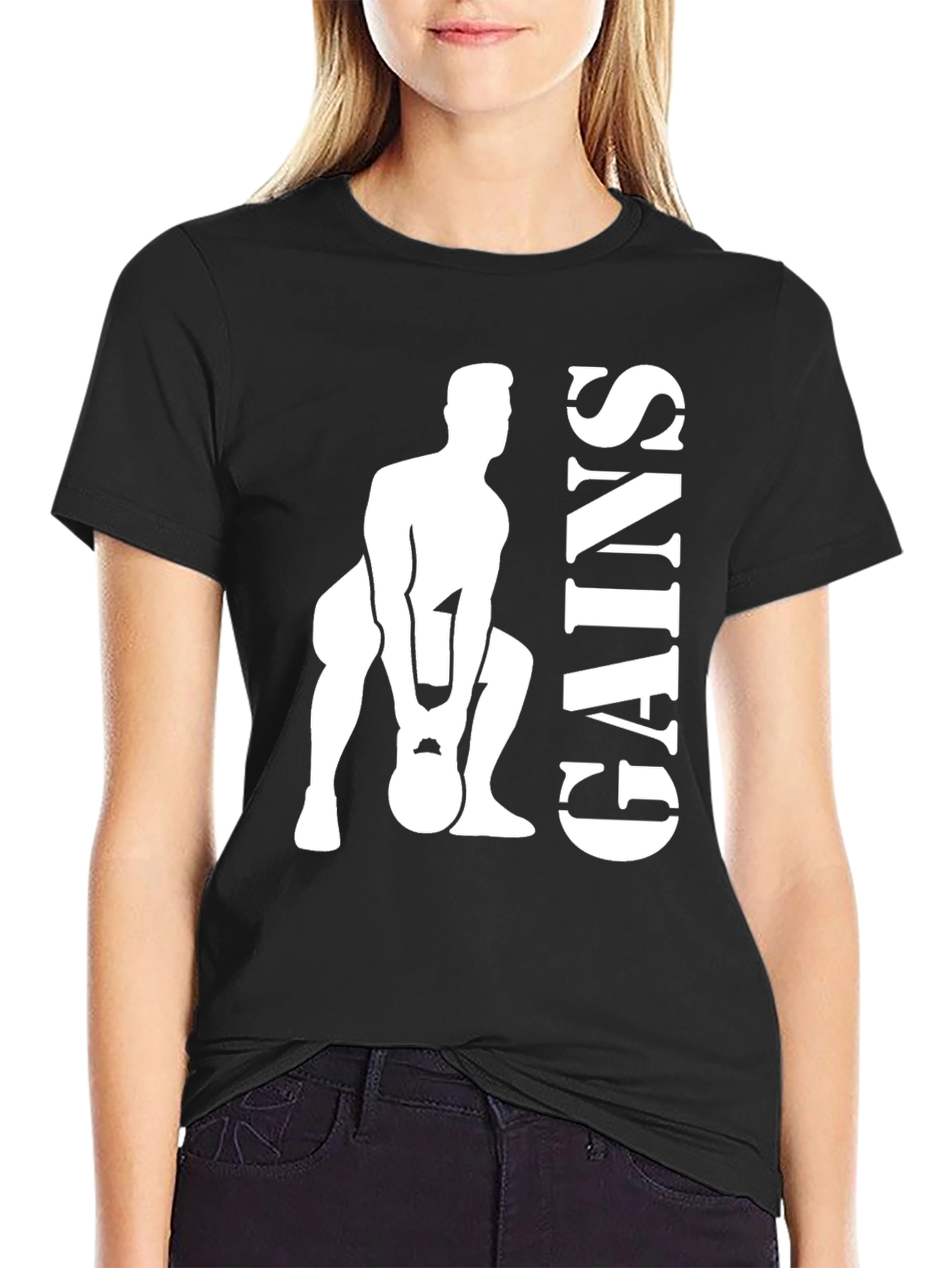 Gains Graphic Tee - Kettlebell Design