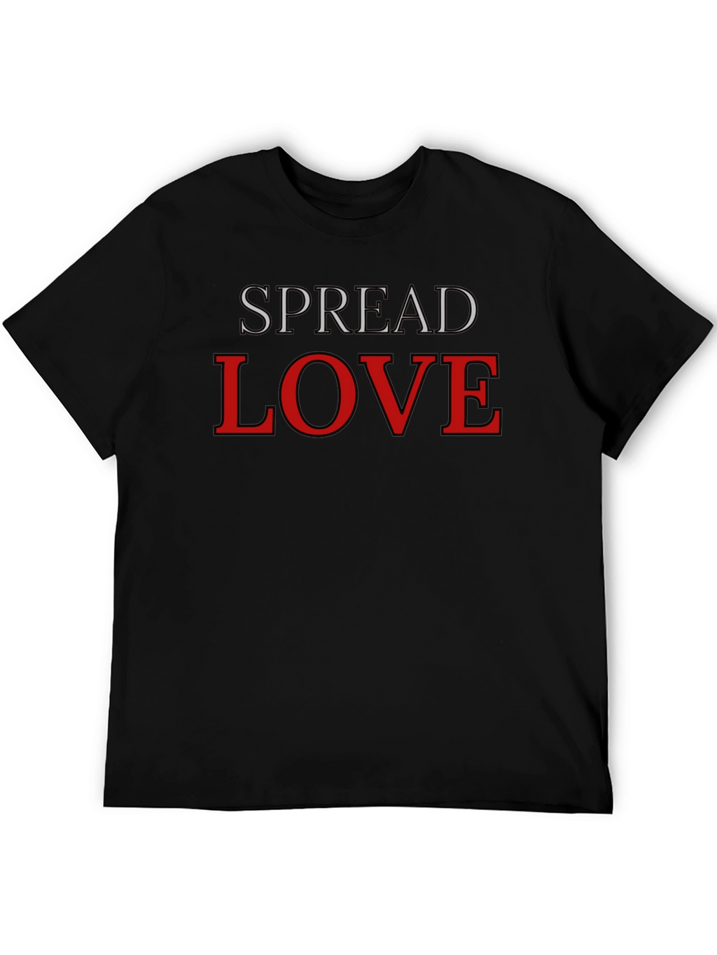 Spread Love Black Graphic T-Shirt