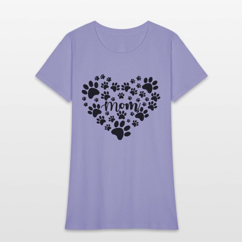 Mom Dog Paw Heart