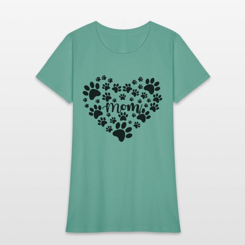 Mom Dog Paw Heart