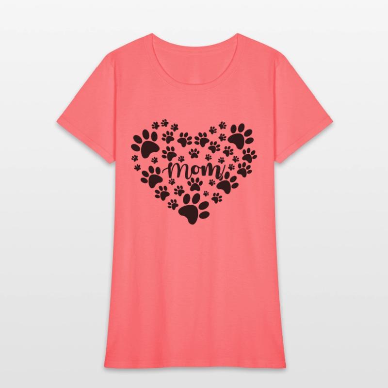 Mom Dog Paw Heart