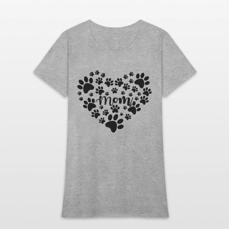 Mom Dog Paw Heart