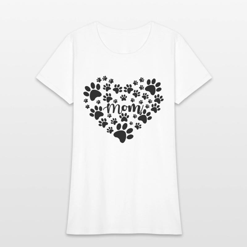 Mom Dog Paw Heart