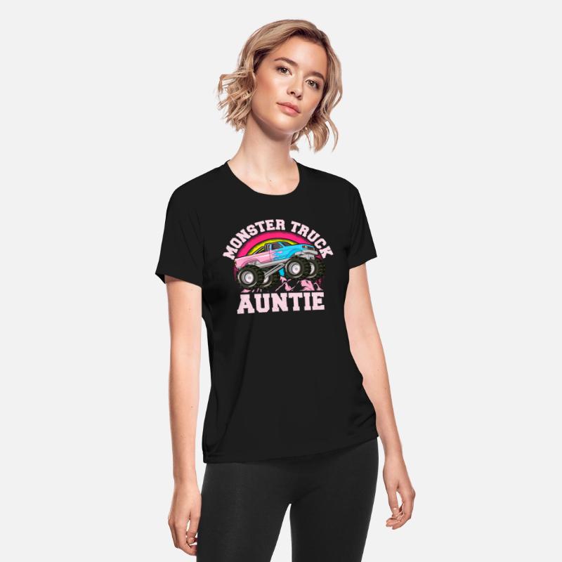 Monster Truck Auntie Matching Family Funny Aunt