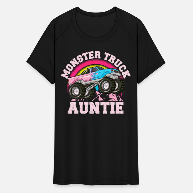 Monster Truck Auntie Matching Family Funny Aunt
