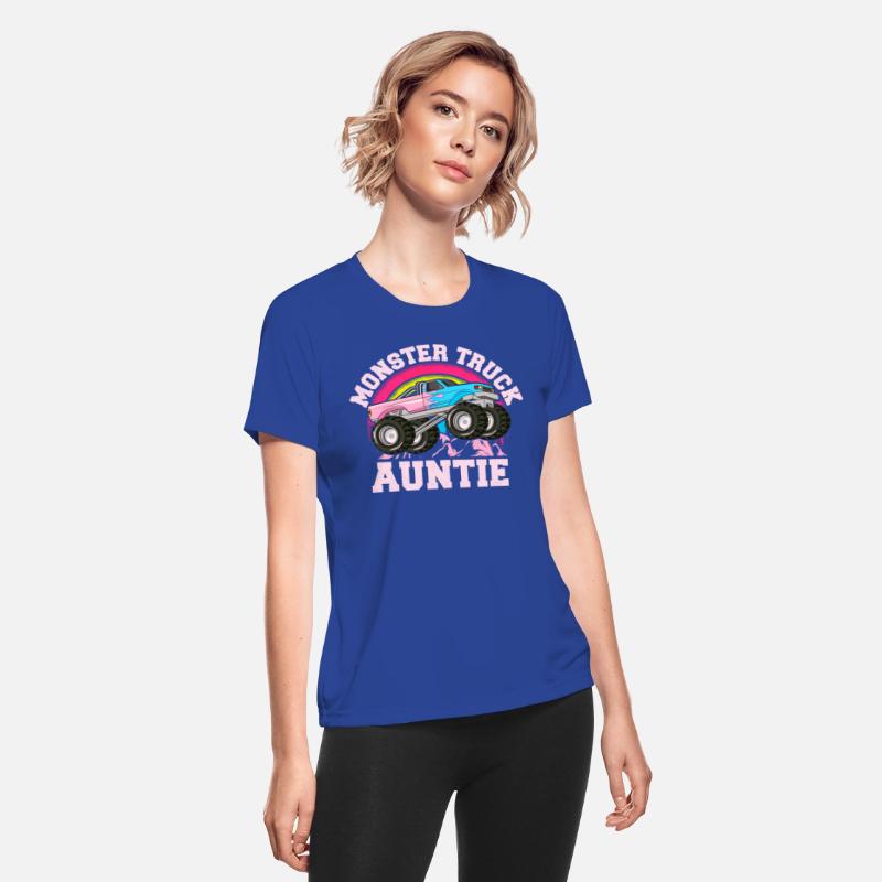 Monster Truck Auntie Matching Family Funny Aunt