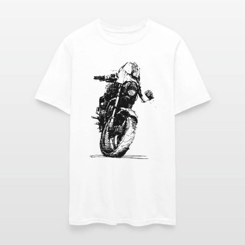 Motorcycle Sketch Indie Sport Biker Tee Retro Mach