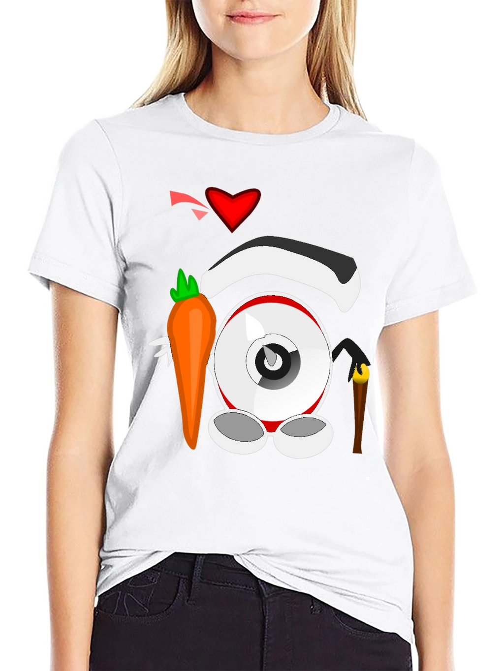 Cartoon Eyeball T-Shirt - Black