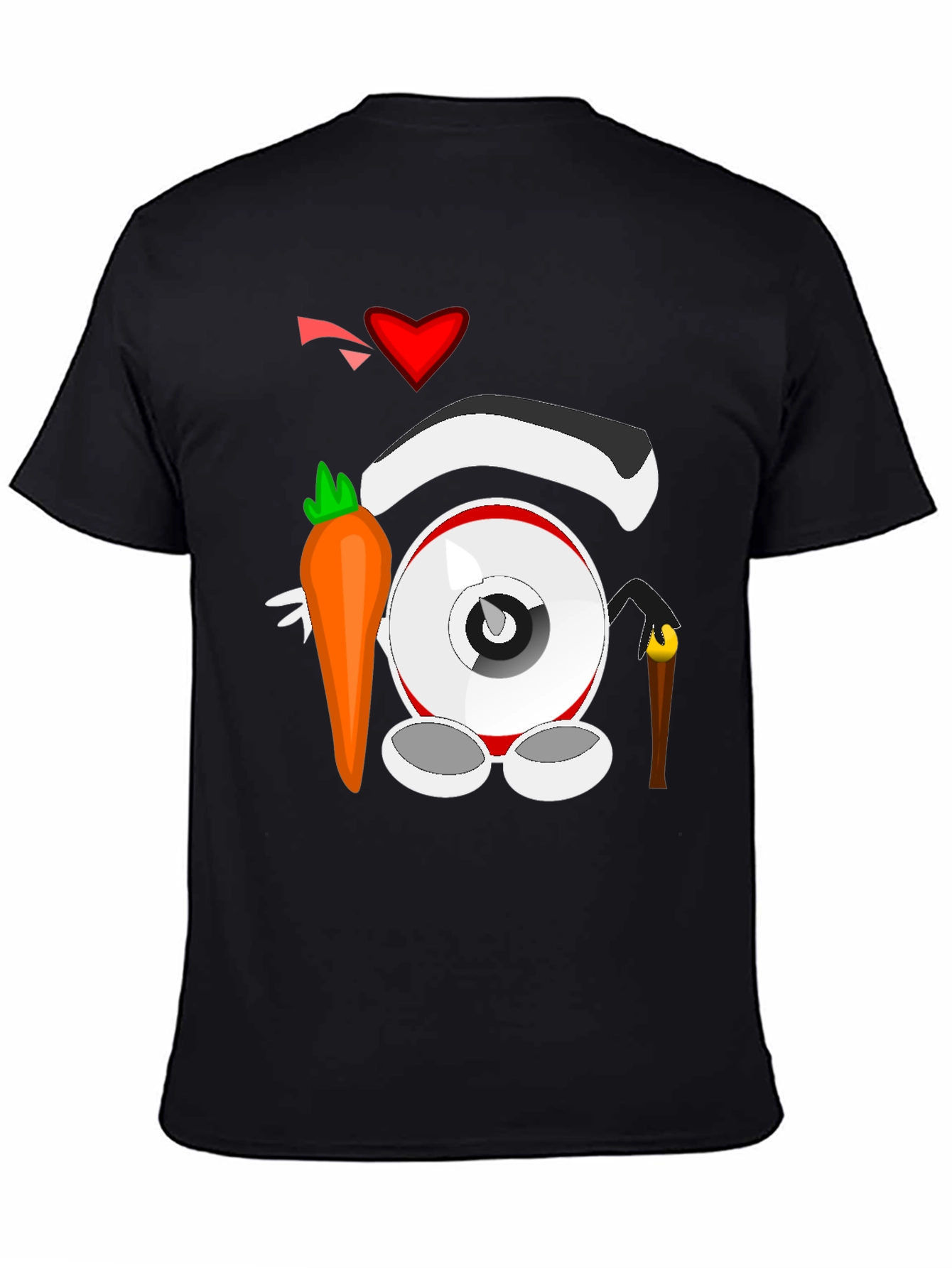 Cartoon Eyeball T-Shirt - Black