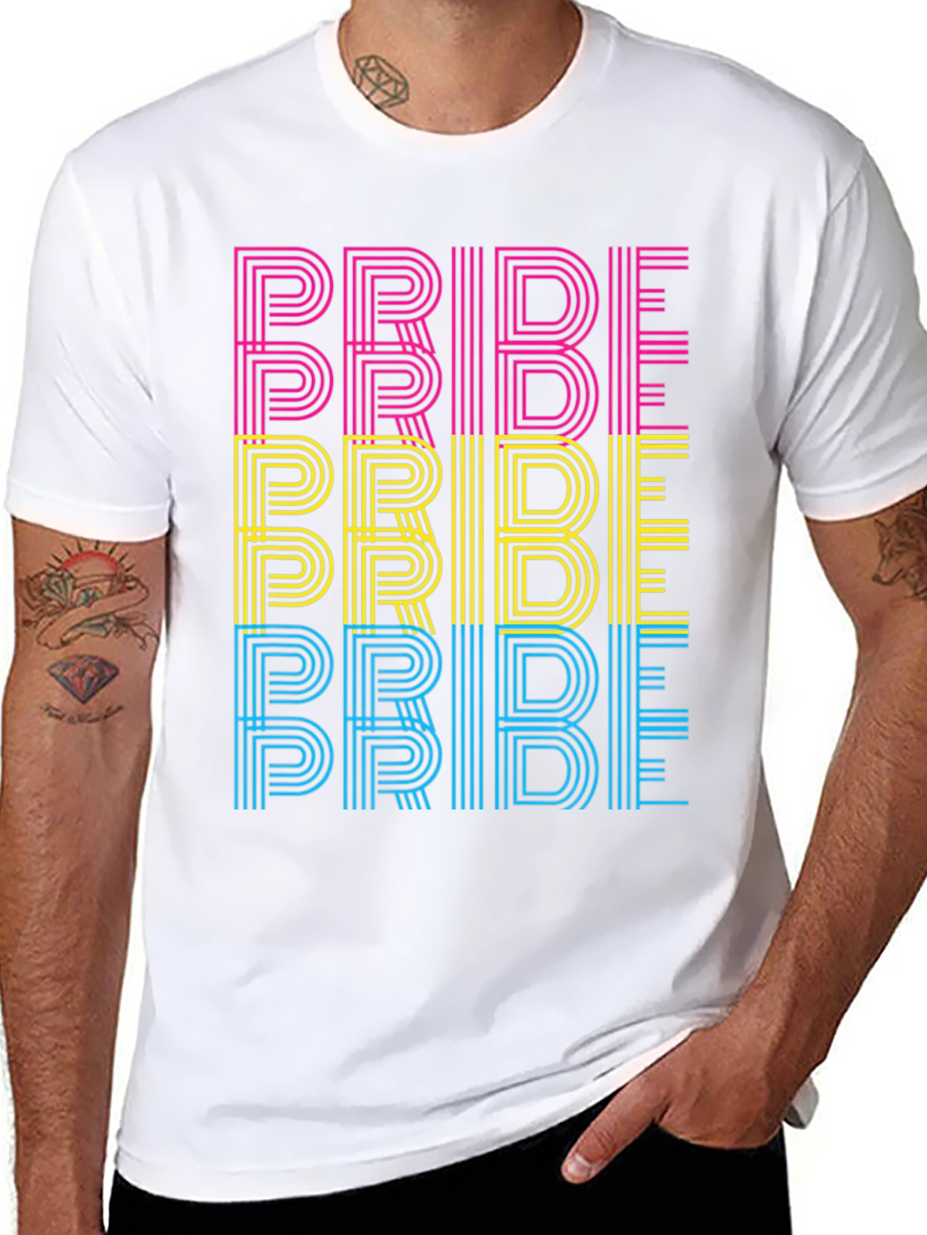 Pride Stacked Text Tee