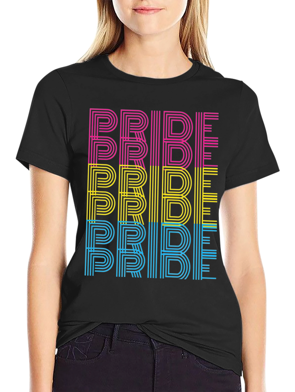 Pride Stacked Text Tee
