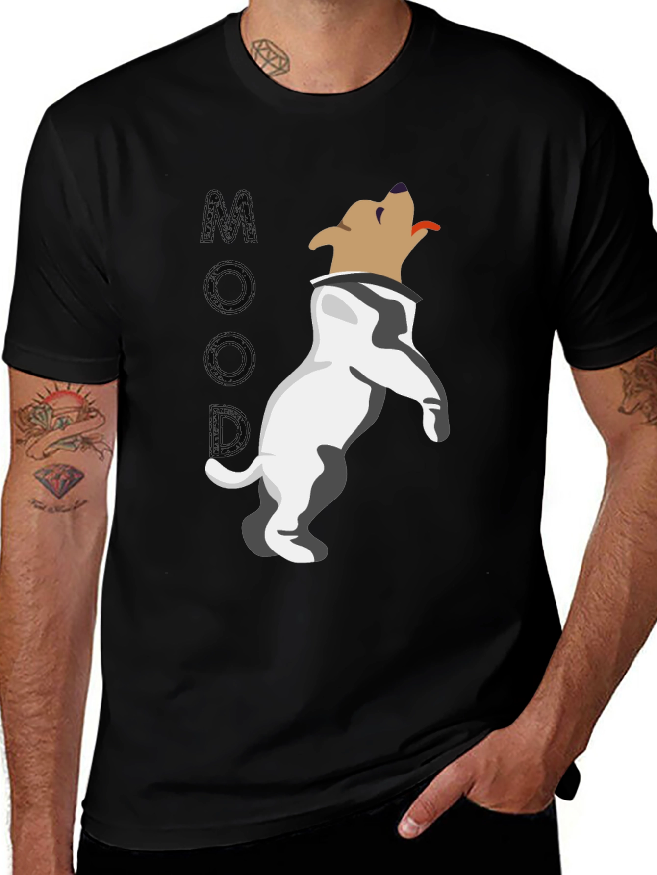 Dog Mood Graphic Print Tee