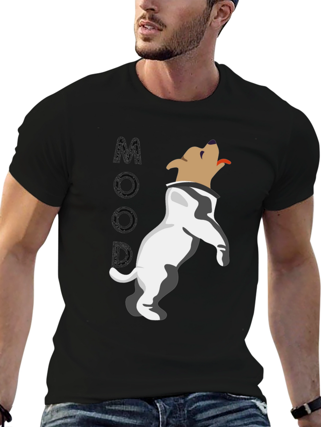 Dog Mood Graphic Print Tee
