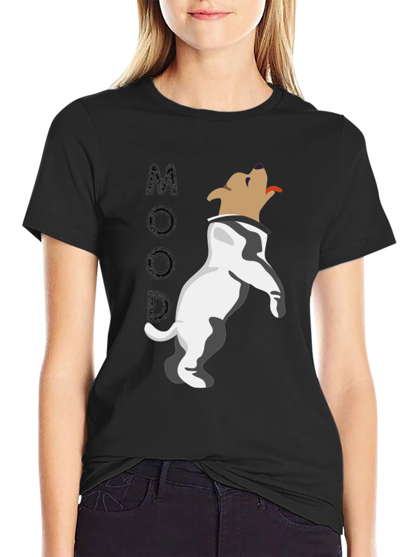 Dog Mood Graphic Print Tee
