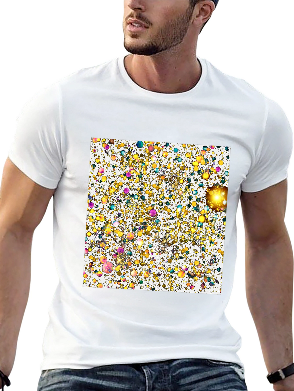 Abstract Bubbles Graphic Tee